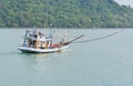 Unidentified fisherman boat returning from fishing to our shores